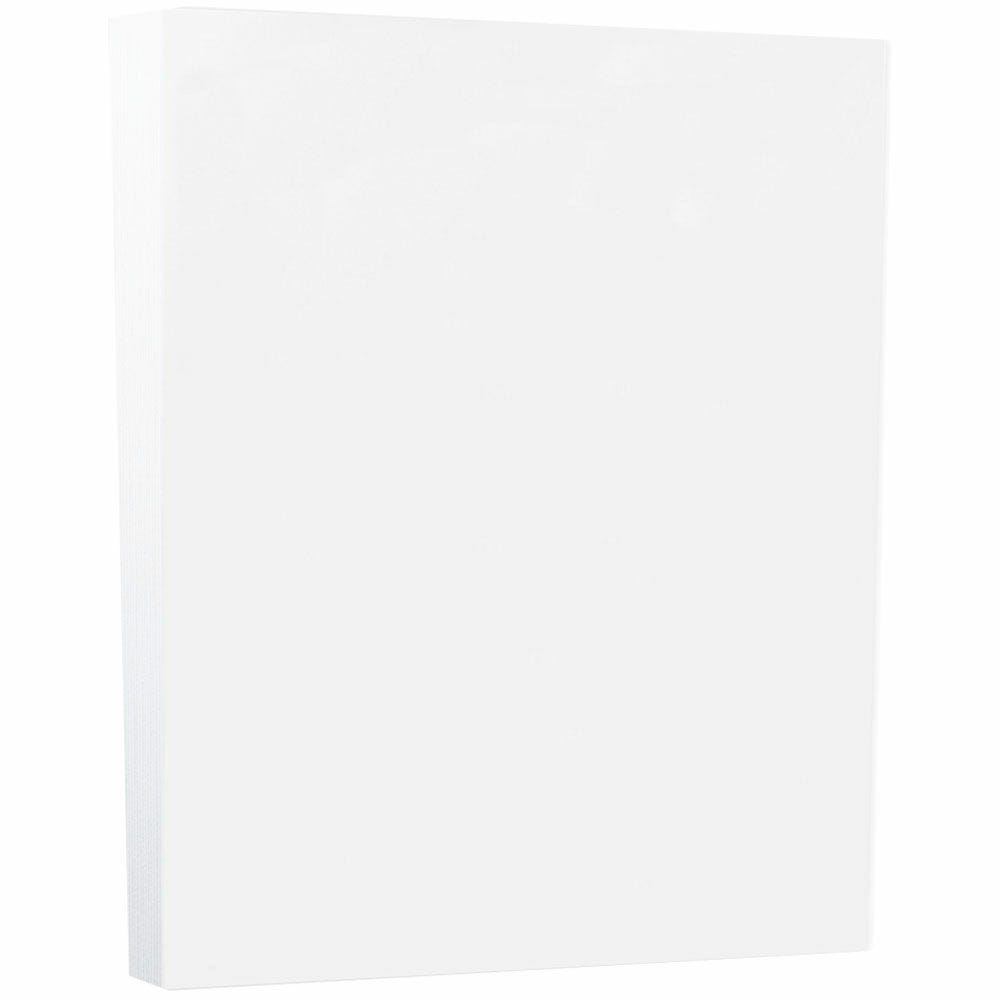 JAM Paper Vellum Bristol Card Stock, White, Letter (8.5in x 11in), 110 lb, Pack Of 100