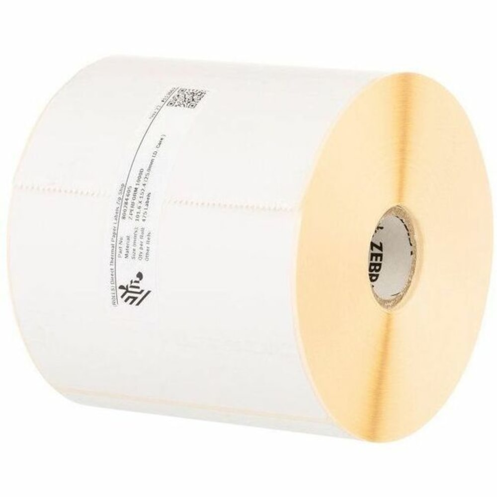 Zebra Label Paper, E45114, 2in x 1in Direct Thermal Zebra ZPerform 1000D, 3/4in Core
