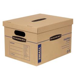 Bankers Box SmoothMove Classic Moving Boxes, 15in x 12in x 10in, Kraft, Pack Of 5