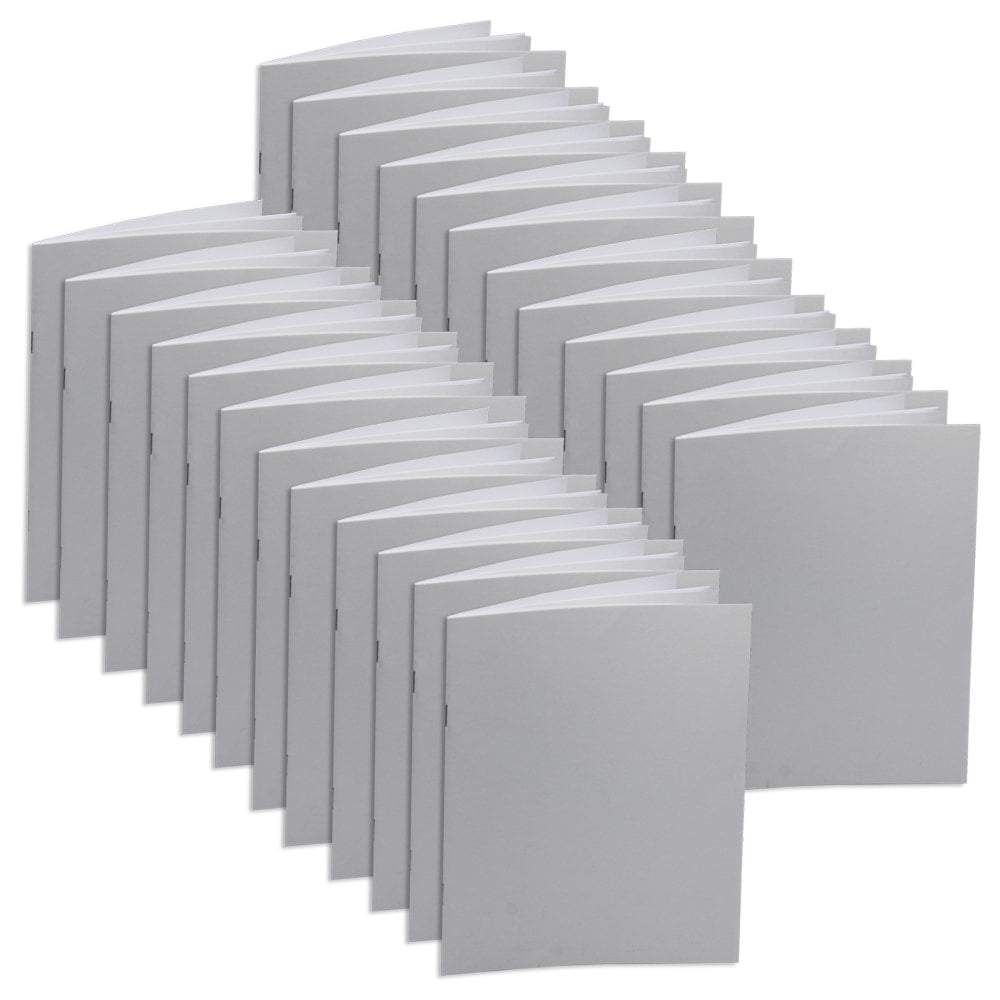 Edupress Blank Books, 8-1/2in x 7in, Single Subject, Unruled, 32 Sheets, White/Black, Pack Of 24 Books
