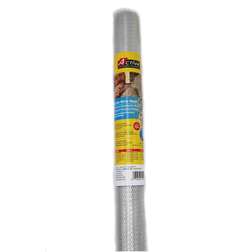 Activa Products Activ-Wire Mesh Roll, 24in x 10ft, Silver