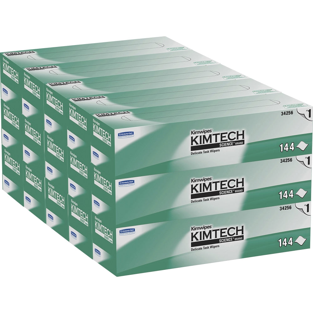 Kimtech Science Kimwipes Delicate Task Wipers - Pop-Up Box - 1 Ply - 11.22inx12.30in - White - Light Duty, Anti-static -  - 34256CT