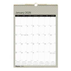 2026 Blueline Colorful Monthly Wall Calendar, 12in x 17in, Minimalist, January To December, C173121