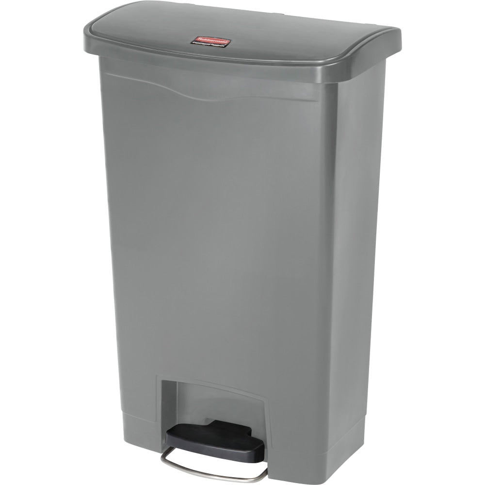 Rubbermaid Commercial Slim Jim 13G Front Step Container - Step-on Opening - 13.21 gal Capacity