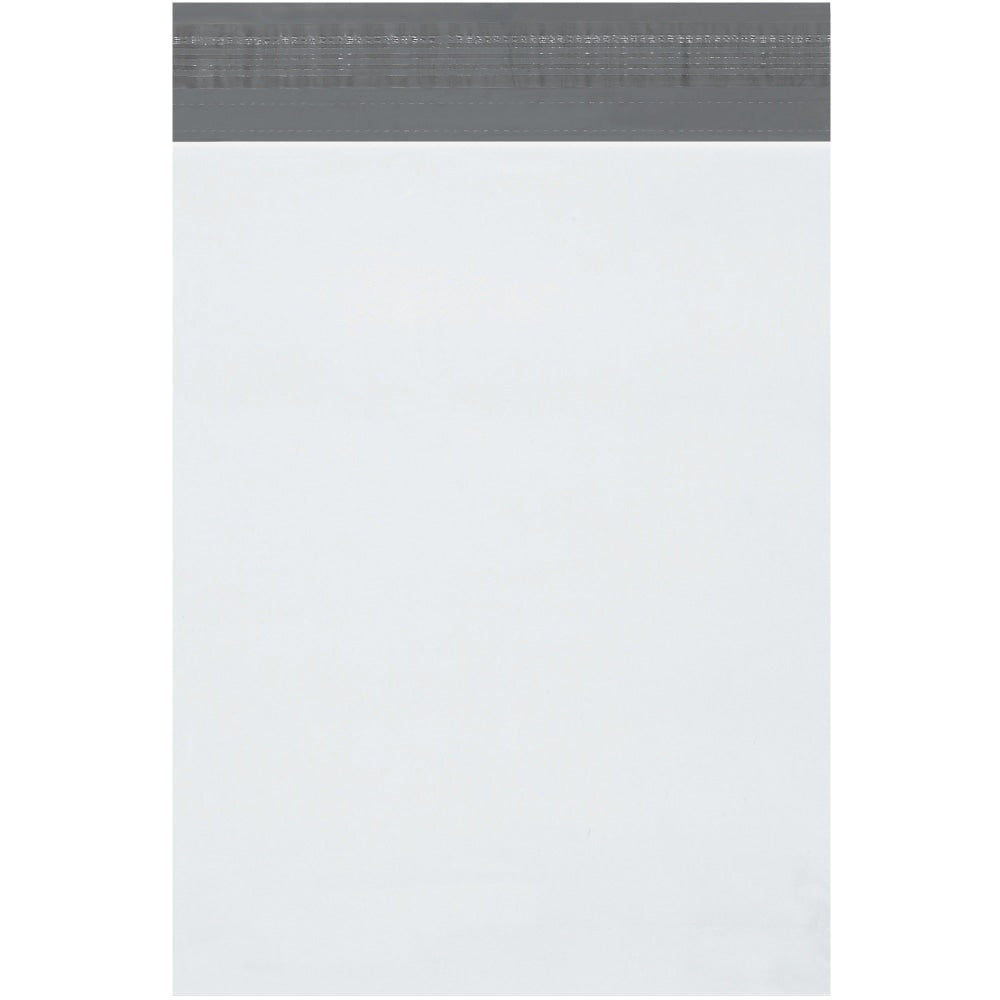 Partners Brand Expansion Poly Mailers, 10inH x 13inW x 2inD, White, Case Of 100