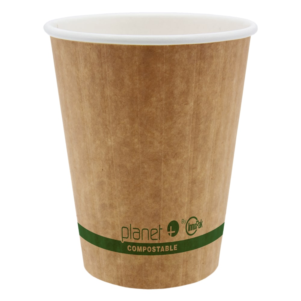 StalkMarket Planet+ Compostable Hot Cups, Double Wall, 12 Oz, Brown, Pack Of 1,000 Cups