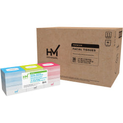 Highmark 2-Ply Facial Tissue, 85 Tissues Per Box, 12 Packs Of 3 Boxes, Case of 36 Boxes