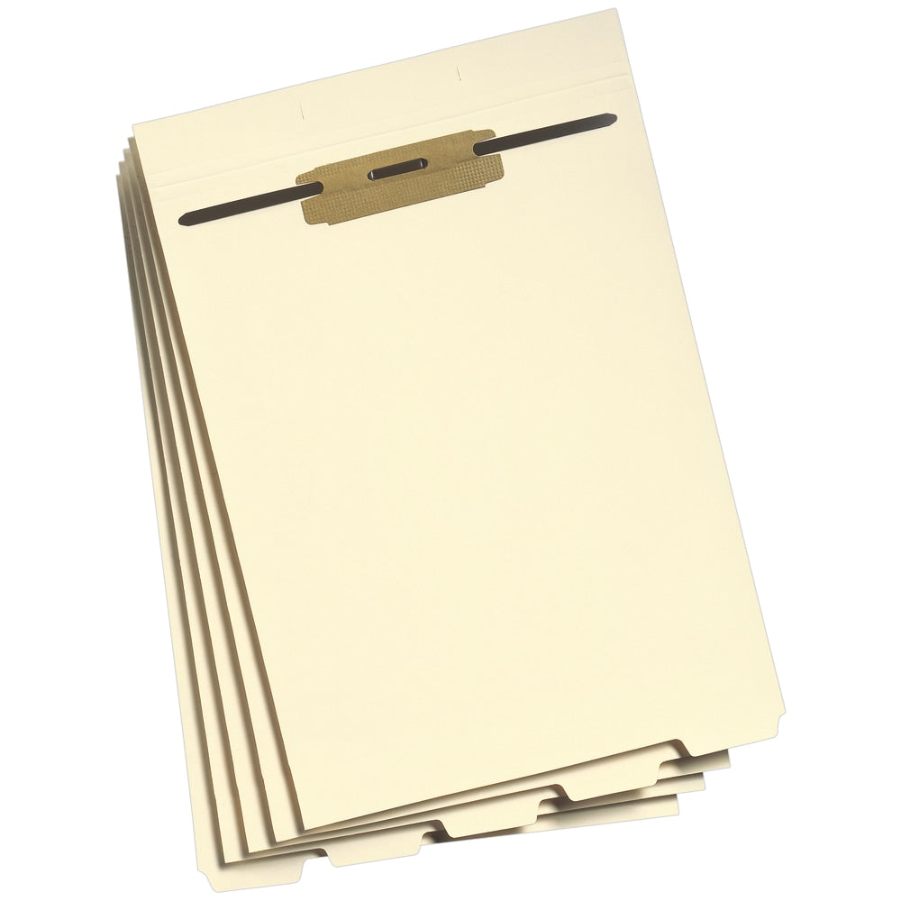Smead End-Tab Folder Dividers With Fasteners, Letter Size, Manila, Box Of 50