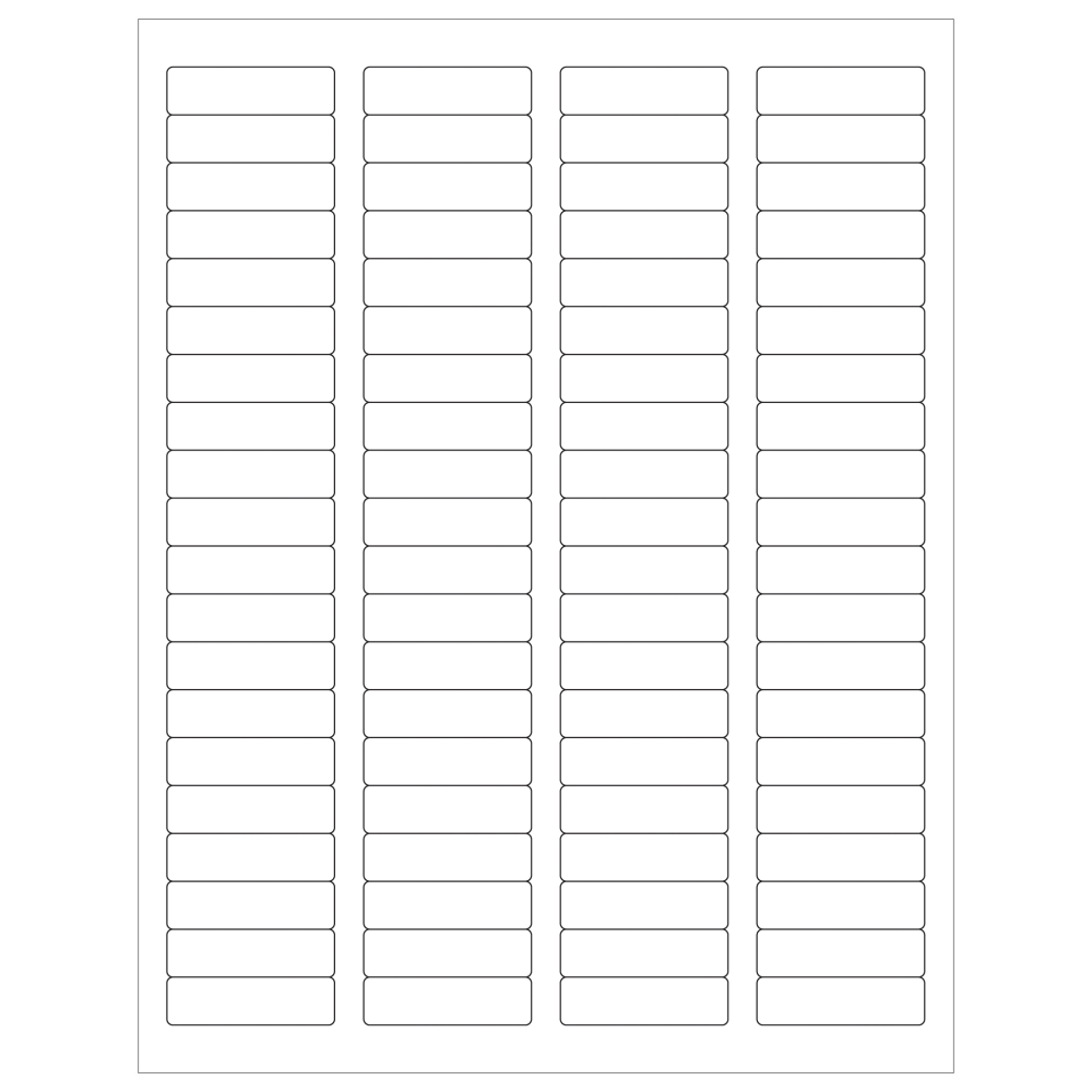 Tape Logic Removable Laser Labels, LL261, Rectangle, 1 3/4in x 1/2in, White, Case Of 8,000