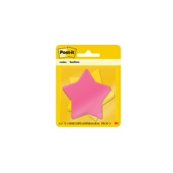 Post-it Super Sticky Notes, 3 x 3 in, 2 Star Shaped Pads, 75 Sheets/Pad, 2X the Sticking Power, School Supplies and Office Products, Assorted Colors