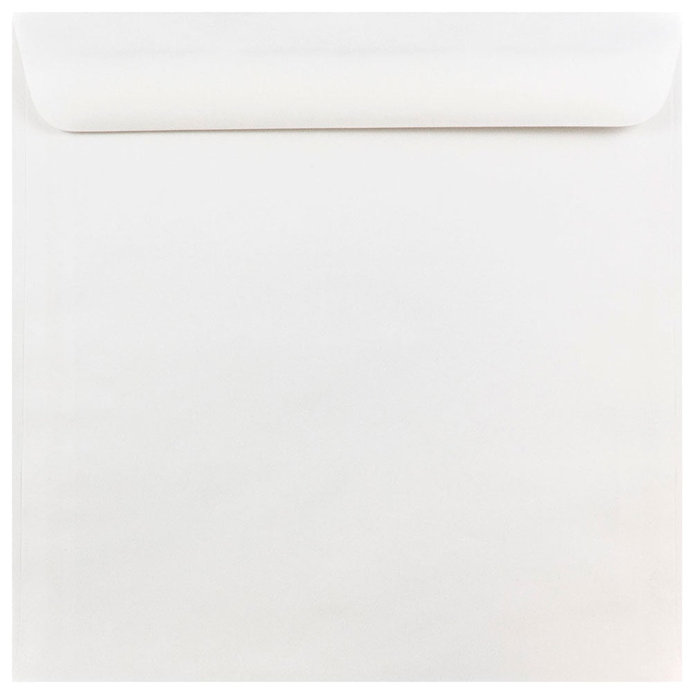 JAM Paper Square Invitation Envelopes, 10in x 10in, Peel & Seal, White, Pack Of 25