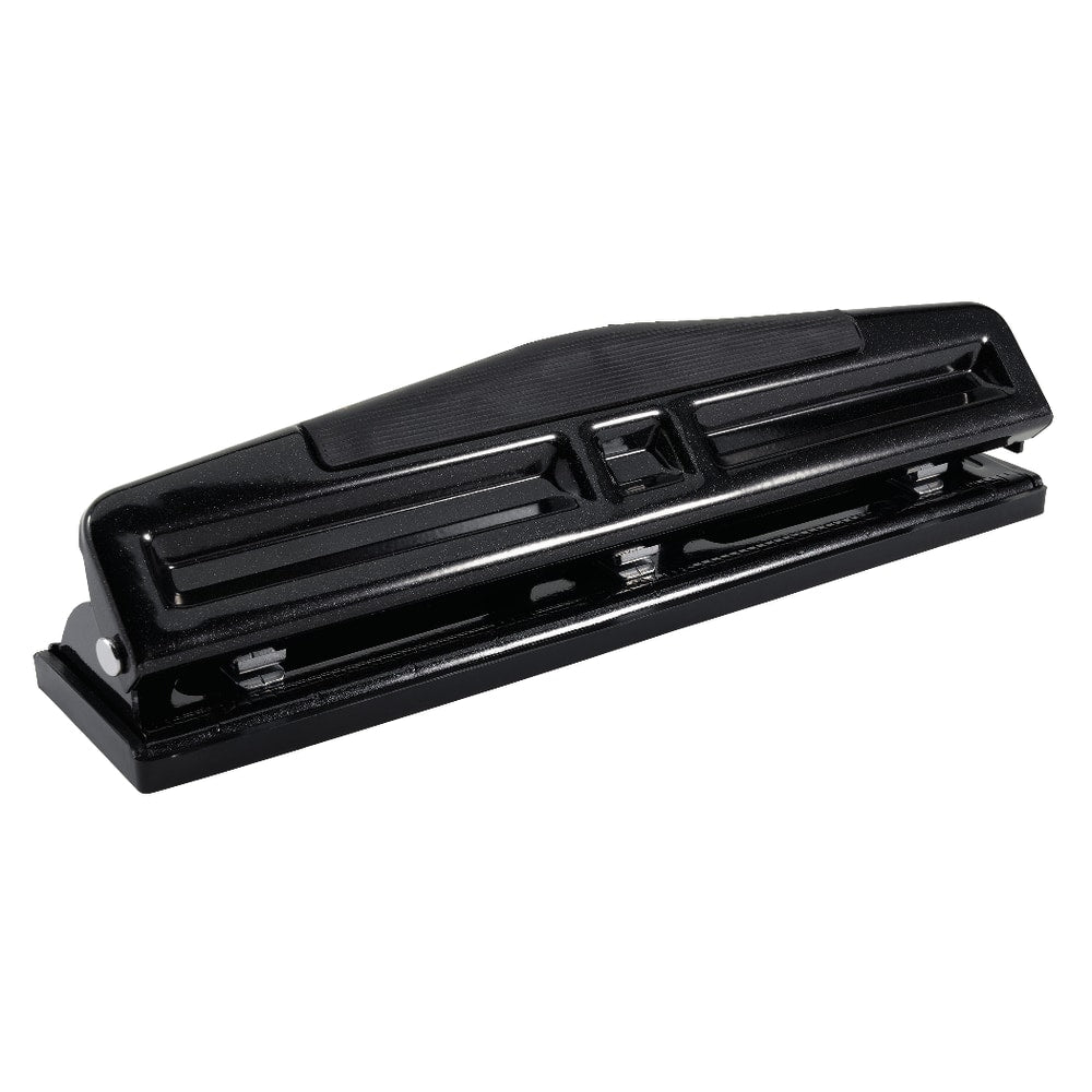 Office Depot Brand 3-Hole Adjustable Punch, Black