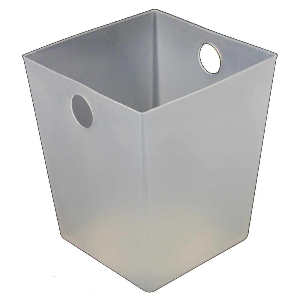 Hospitality Source Bathroom Bin Liners, 8in x 8in x 9-1/2in, Frosted, Set Of 8 Liners