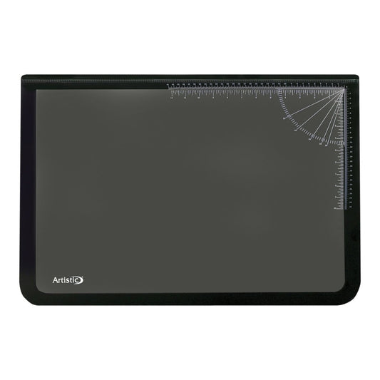 Artistic Logo Pad Desk Organizer, 20in x 31in, Black/Clear