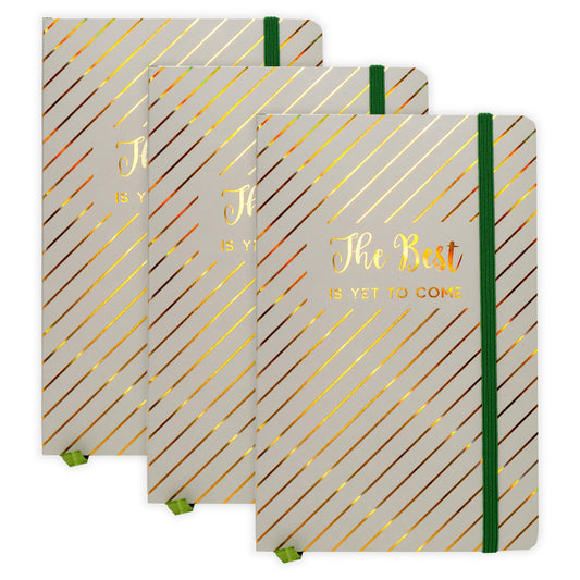 Pukka Pads Haze Journal, 8.2in x 5.11in, College Ruled, 192 Pages, Green, Pack Of 3