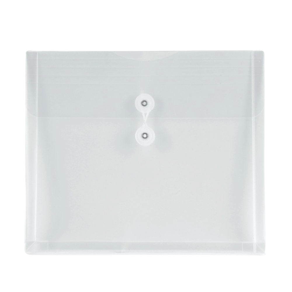 Office Depot Brand Poly String Envelopes, Letter, Clear, Pack of 5