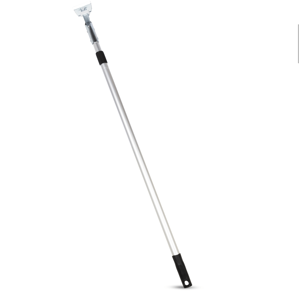 Gritt Commercial Aluminum Telescopic Dust Mop Handle, 72in, Silver