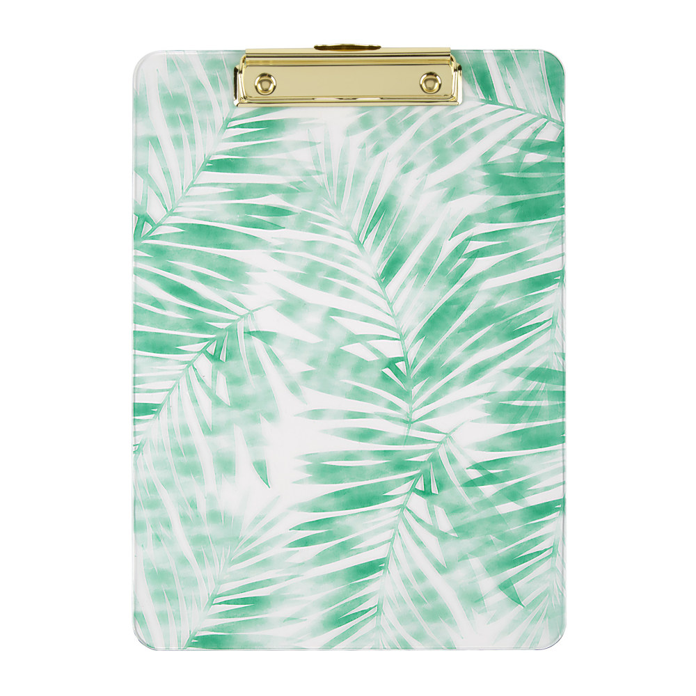 Office Depot Brand Fashion Clipboard, 9in x 12-1/2in, Tropical Palms