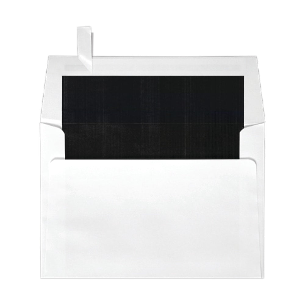 LUX Square Envelopes, 6 1/2in x 6 1/2in, Self-Adhesive, Black/White, Pack Of 1,000