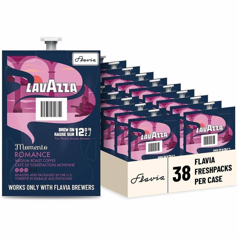 Flavia Freshpack Momento Romance Medium Roast Coffee - Compatible with Flavia Aroma - Medium - Freshpack - 38 / Carton