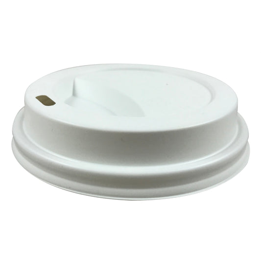 Generic Paper Cups Disposable Cup Lids, Double-Wall, 8 Oz, White, Case Of 1,000