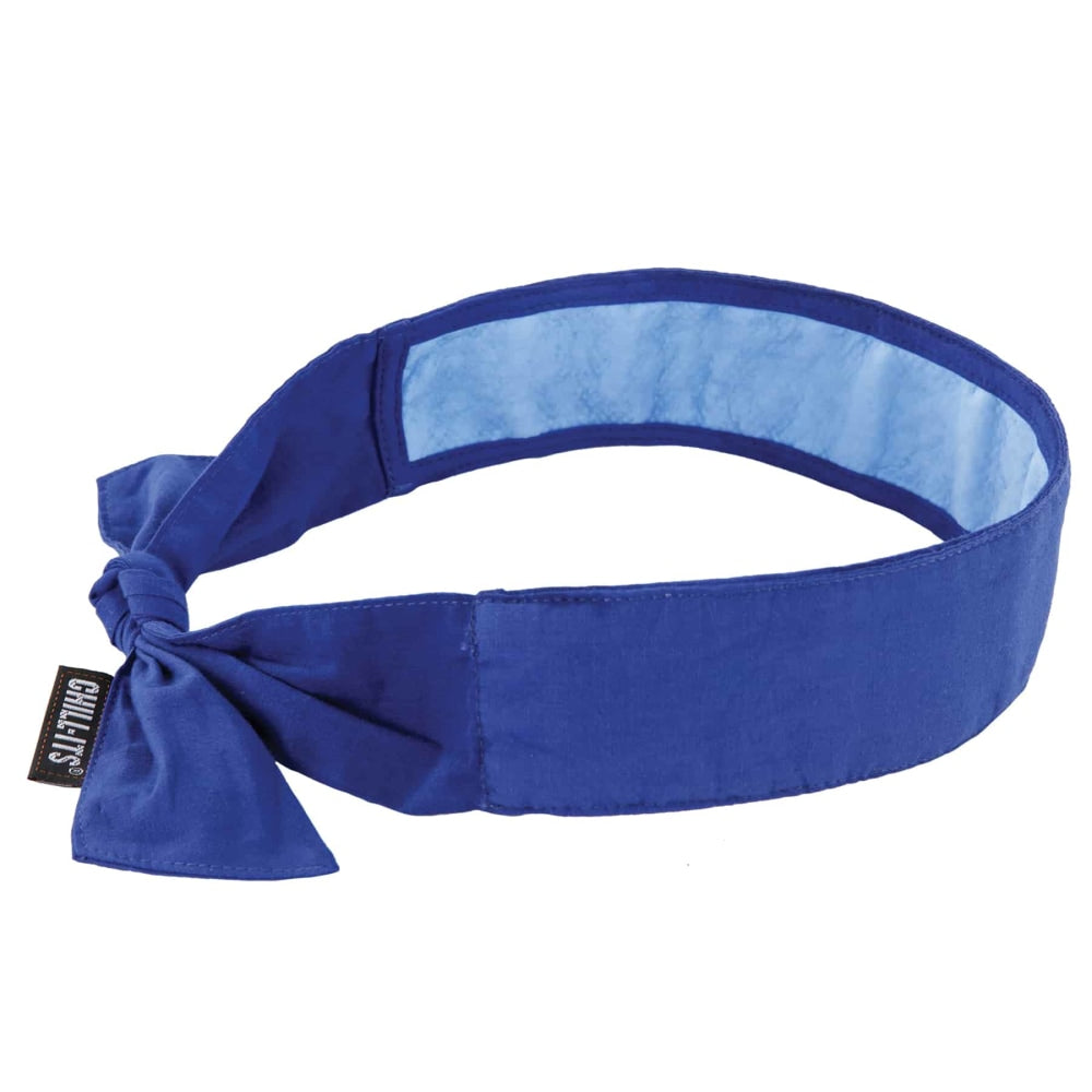 Ergodyne 6700CT Cooling Bandana Headbands, Blue, Case Of 264 Headbands
