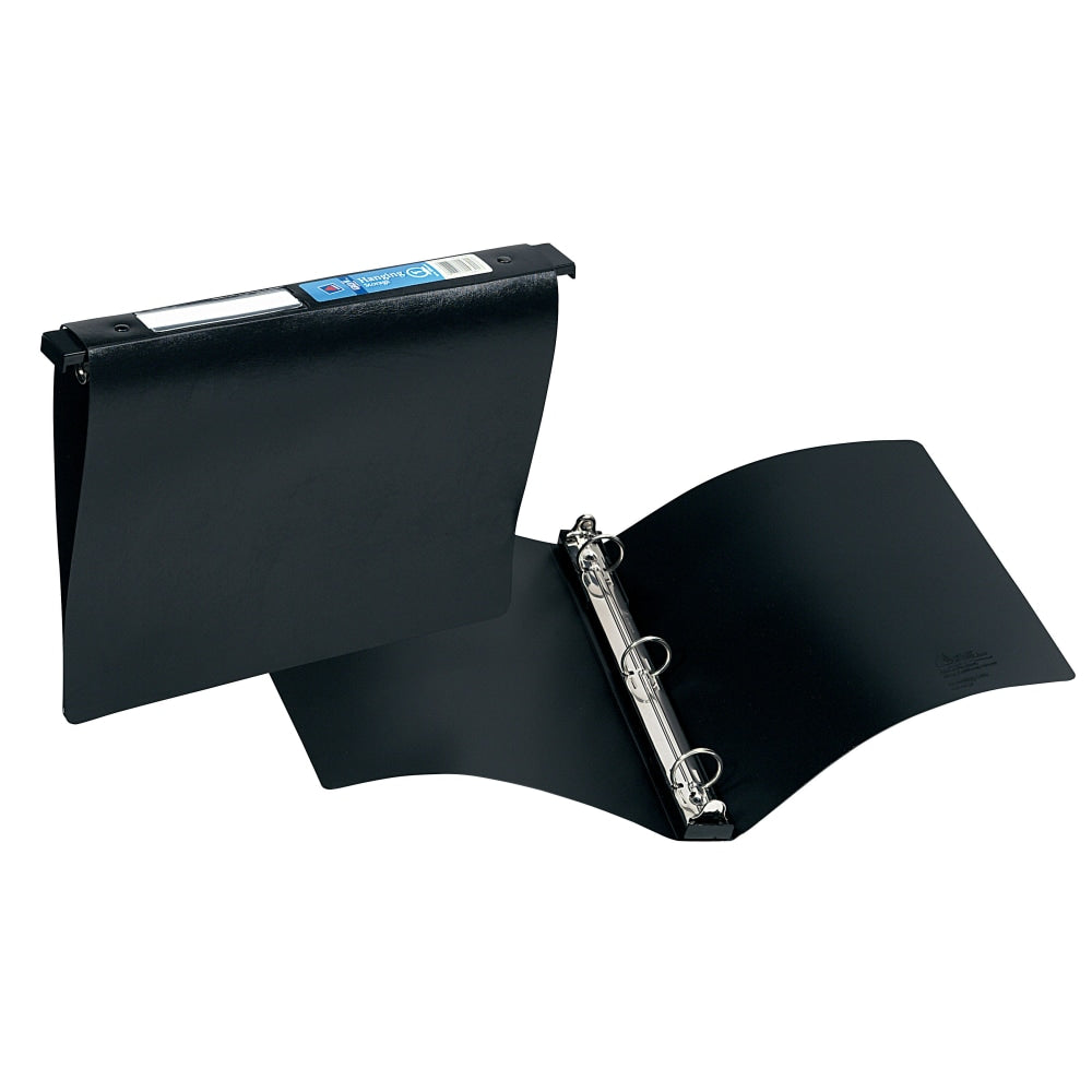 Avery Hanging Round-Ring Storage 3-Ring Binder, 1in Round Rings, Black
