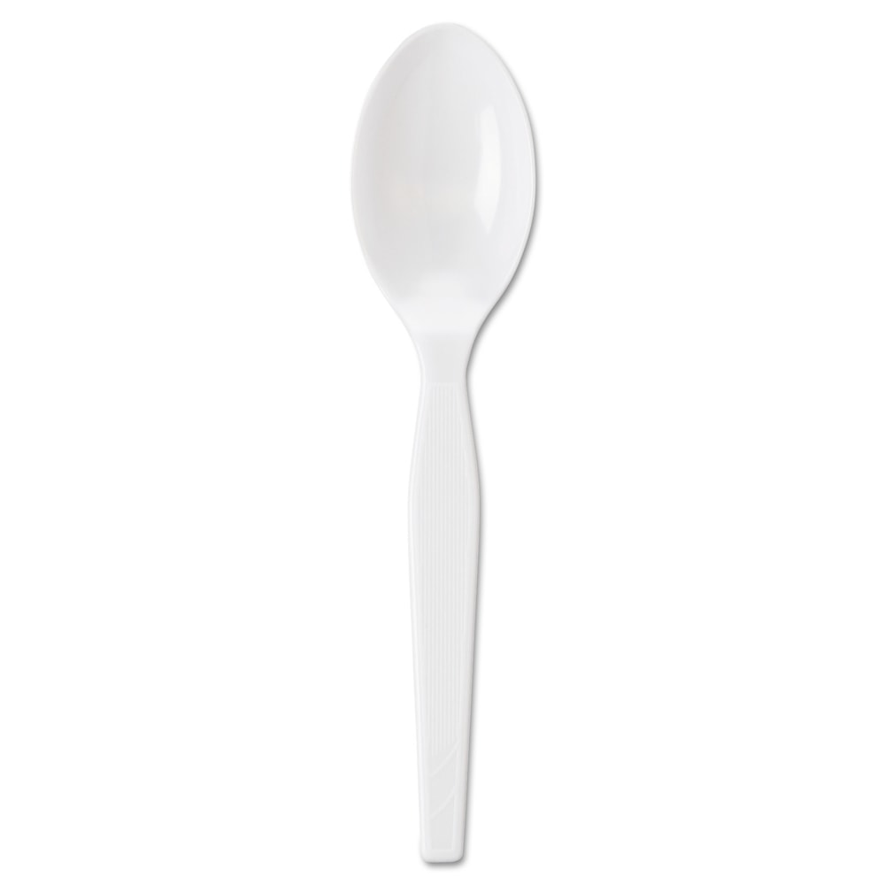 Dixie Individually Wrapped Polystyrene Teaspoons, White, Pack Of 1,000
