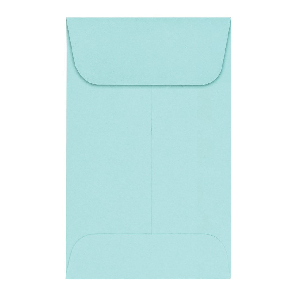 LUX Coin Envelopes, #1, Gummed Seal, Seafoam, Pack Of 50