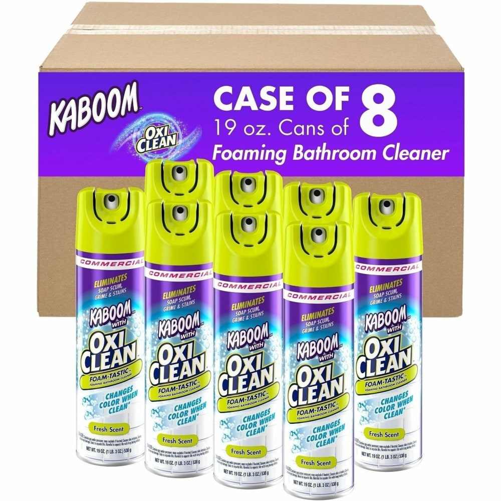 Kaboom Foam-Tastic Bathroom Cleaner - For Multi Surface - Ready-To-Use - 19 oz (1.19 lb) - Fresh Scent - Clear - 8/Carton - 5703700071CT