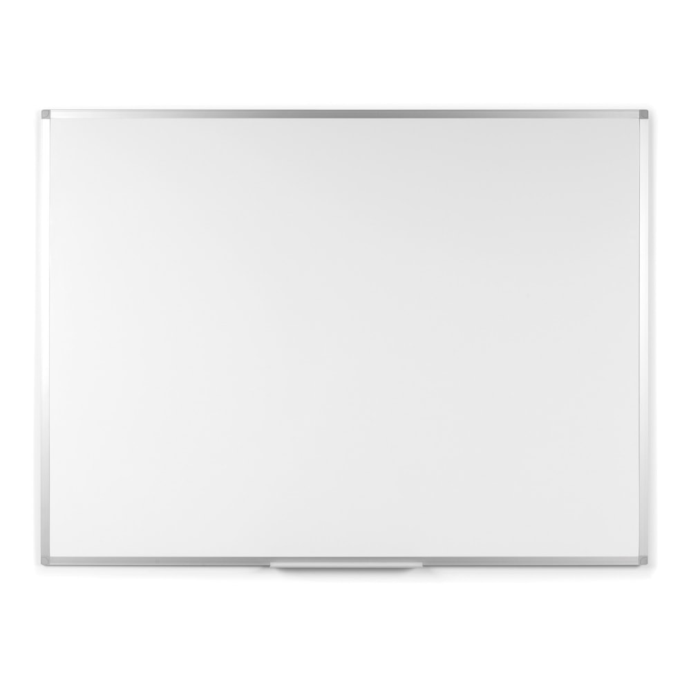 Bi silque Ayda Melamine Dry-Erase Whiteboard, 48in x 36in, Aluminum Frame With Silver Finish