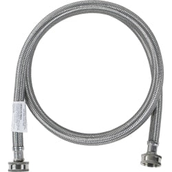 Certified Appliance Accessories Braided Stainless Steel Washing Machine Hose - 60in - Silver, Stainless Steel - WM60SS