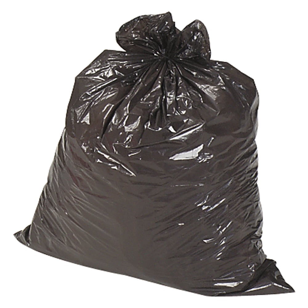 Genuine Joe 2-Ply Can Liners, 45 Gallons, 0.7 mil, Brown/Black, Box Of 250