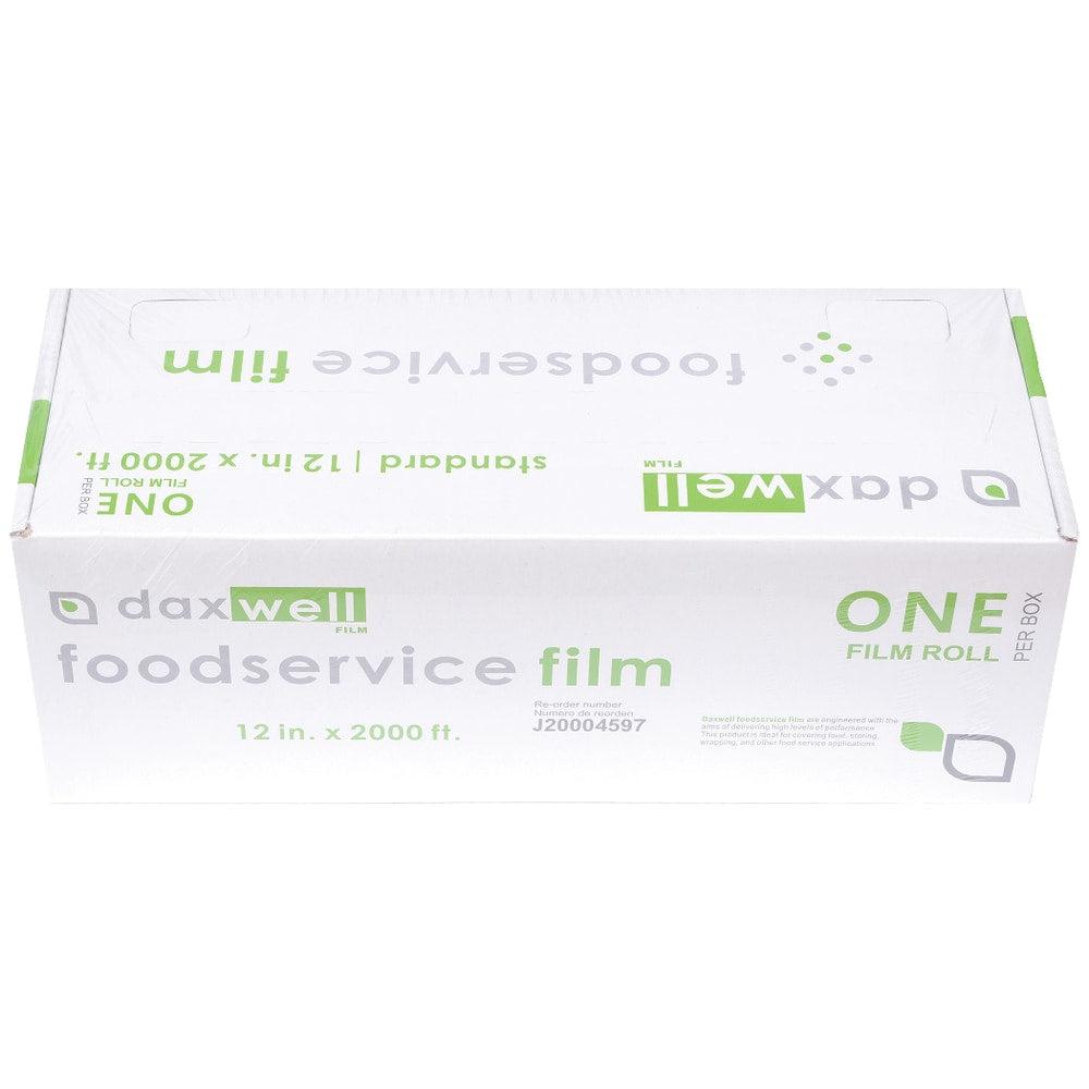 Daxwell Food Film Wrap, 12in x 2,000ft, Clear