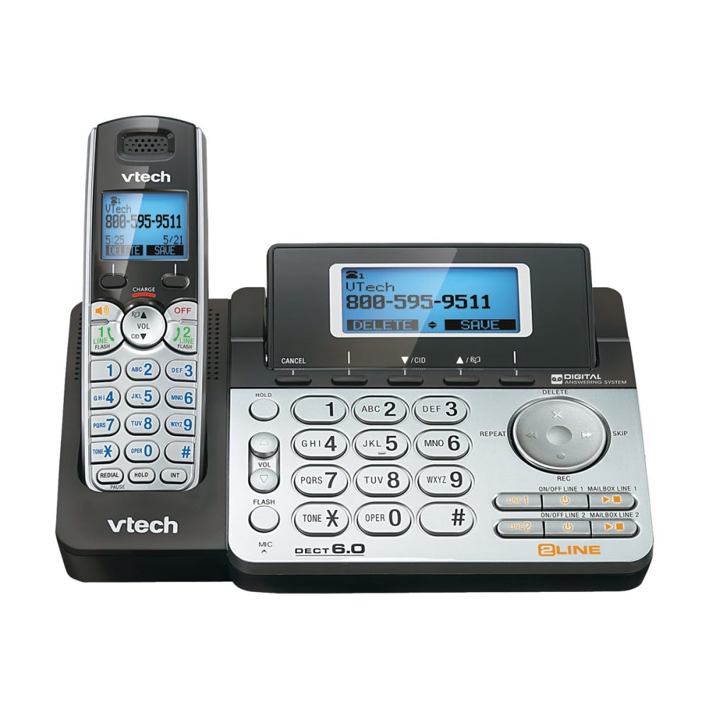 Vtech DS6151 2-Line DECT 6.0 Cordless Speakerphone with Digital Answering System and Caller ID