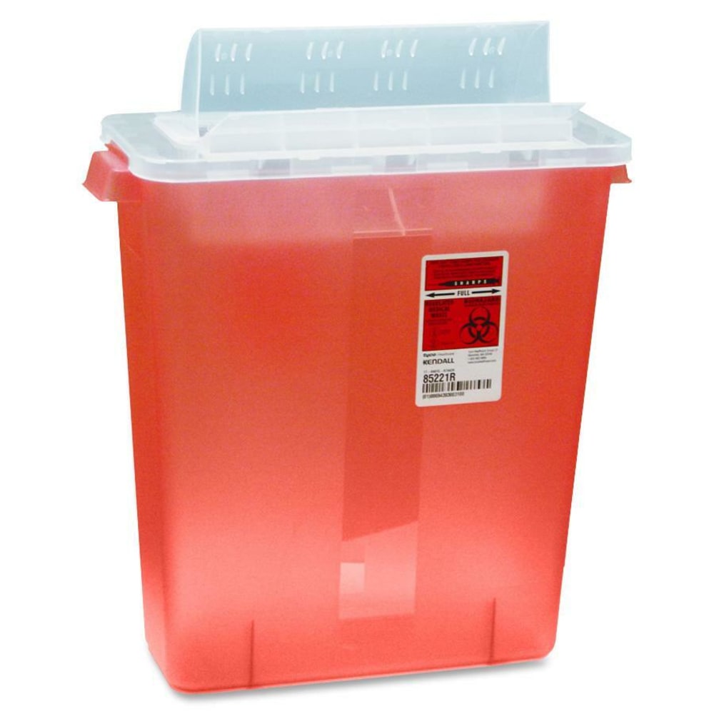 Unimed Kendall Sharps Container With Always-Open Lid, 3 Gallons