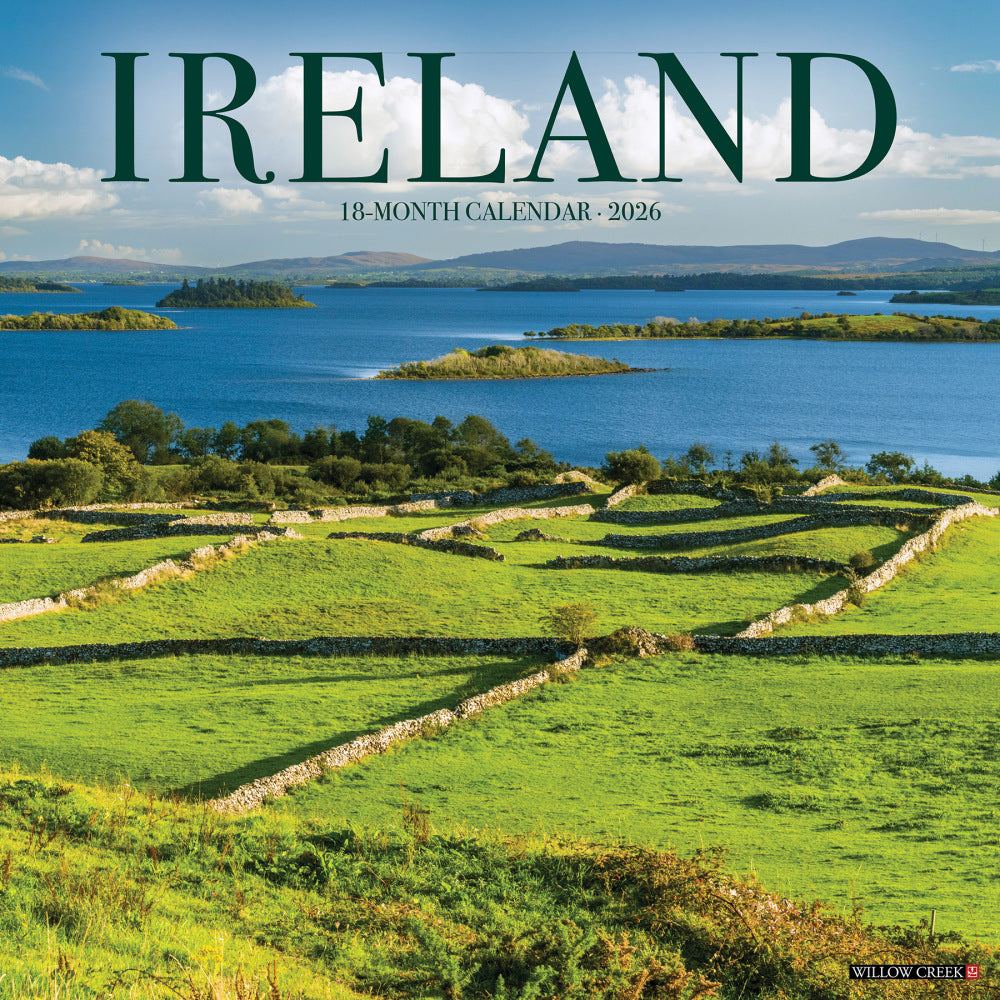 2026 Willow Creek Press Scenic Monthly Wall Calendar, 12in x 12in, Ireland, January To December, 51573