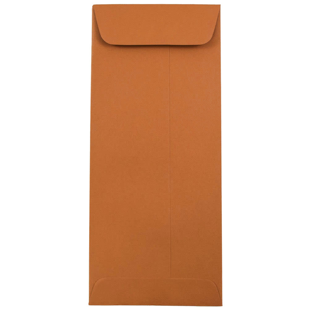 JAM Paper #10 Policy Envelopes, Gummed Seal, Dark Orange, Pack Of 25