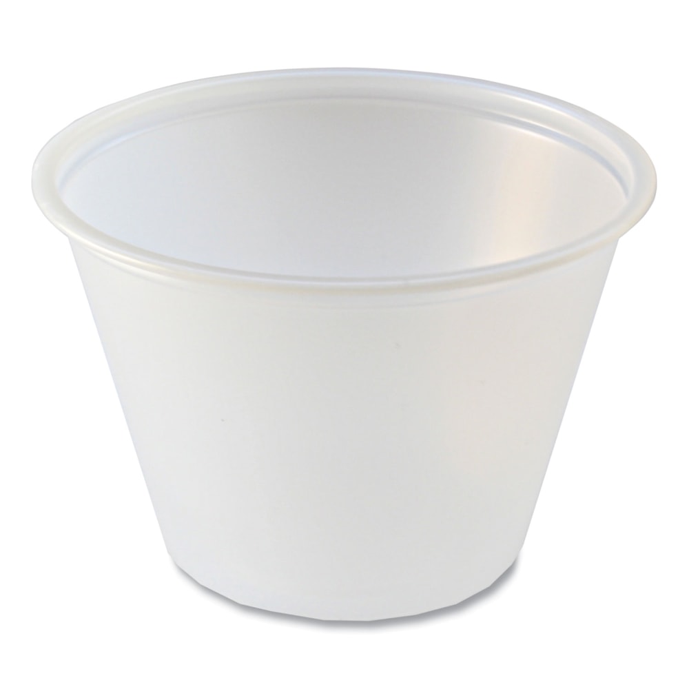 Fabri-Kal Portion Cups, 2.5 Oz, Translucent, Sleeve Of 125 Cups, Carton Of 20 Sleeves