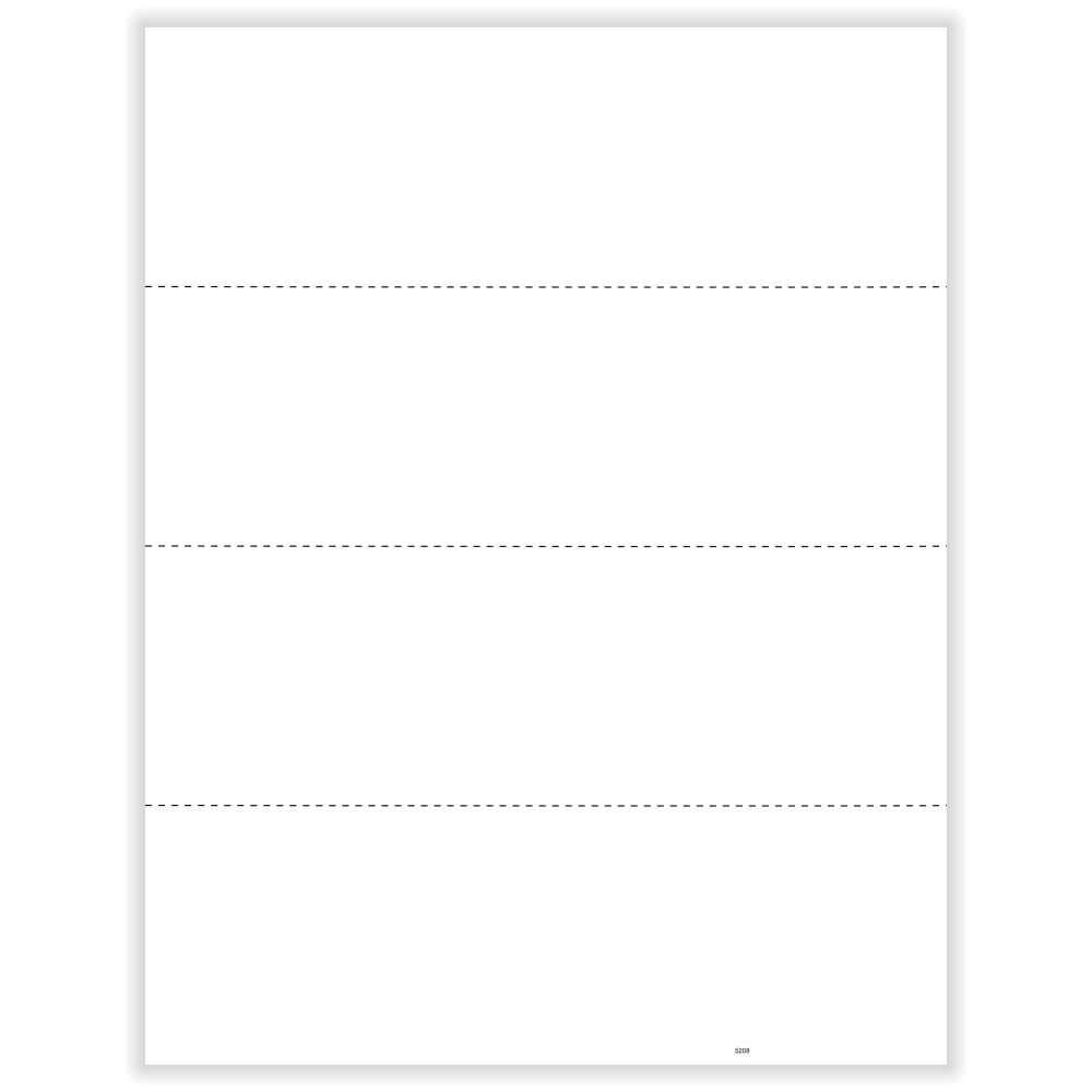 ComplyRight W-2 Blank Tax Forms, 4-Up (Horizontal Format), With Backer Instructions, 8-1/2in x 11in, Pack Of 500 Forms, 5208B25