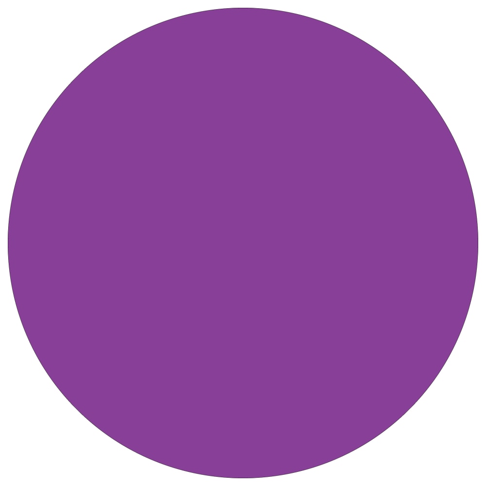 Tape Logic Inventory Circle Labels, DL611M, 1in, Purple, Pack Of 500
