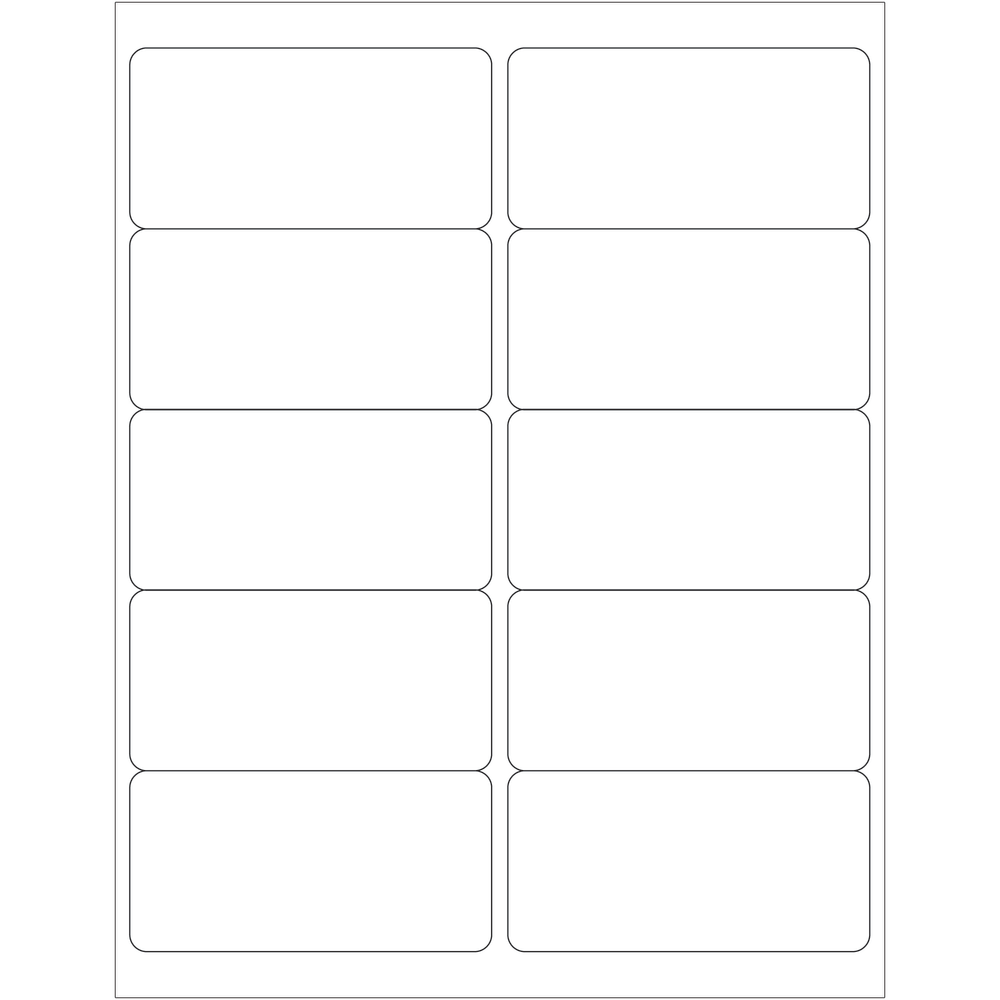 Tape Logic Weather-Resistant Laser Labels, LL252WR, Rectangle, 4in x 2in, White, Case Of 1,000