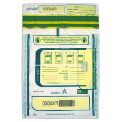 Control Group Tamper-Evident Deposit Bags, 9in x 12in, Clear, Pack Of 100