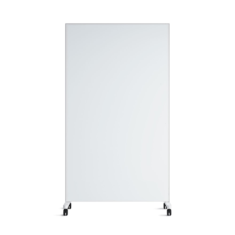 U Brands Double Sided Magnetic Glass Dry-Erase Mobile Floor Easel, 72in X 42, Actual Size 72in X 40in (4777U00-01)