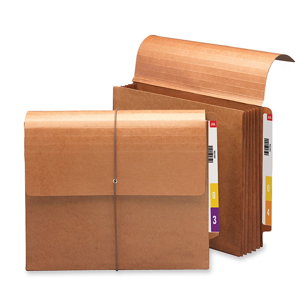 Smead Red Rope End-Tab Wallets, Letter Size, 5 1/4in Expansion, 30% Recycled, Redrope, Pack Of 10