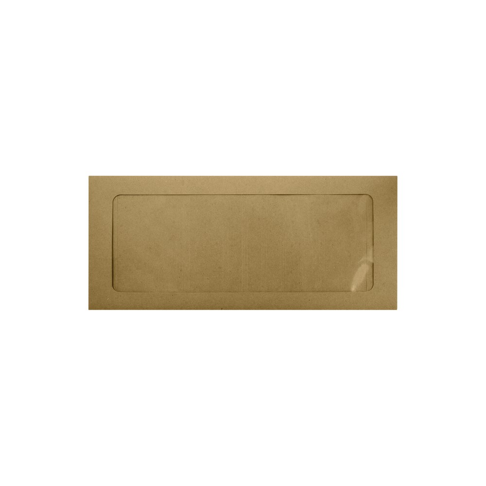 LUX #10 Envelopes, Full-Face Window, Peel & Press Closure, Grocery Bag, Pack Of 500