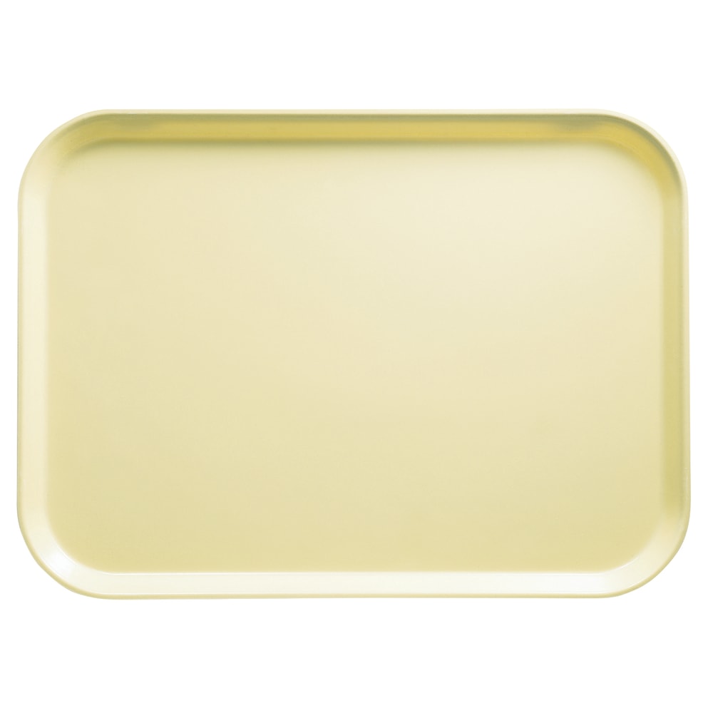 Cambro Camtray Rectangular Serving Trays, 14in x 18in, Lemon Chiffon, Pack Of 12 Trays
