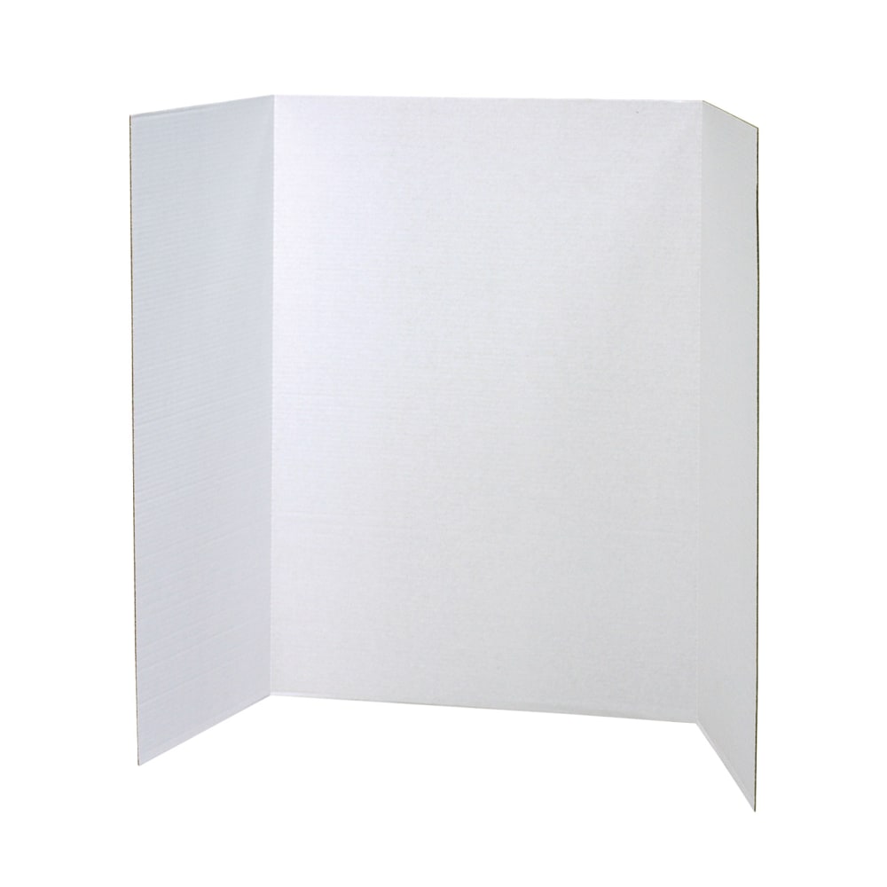 Pacon Presentation Boards, Single Wall Corrugate, 40in x 28in, White, Pack Of 8 Boards