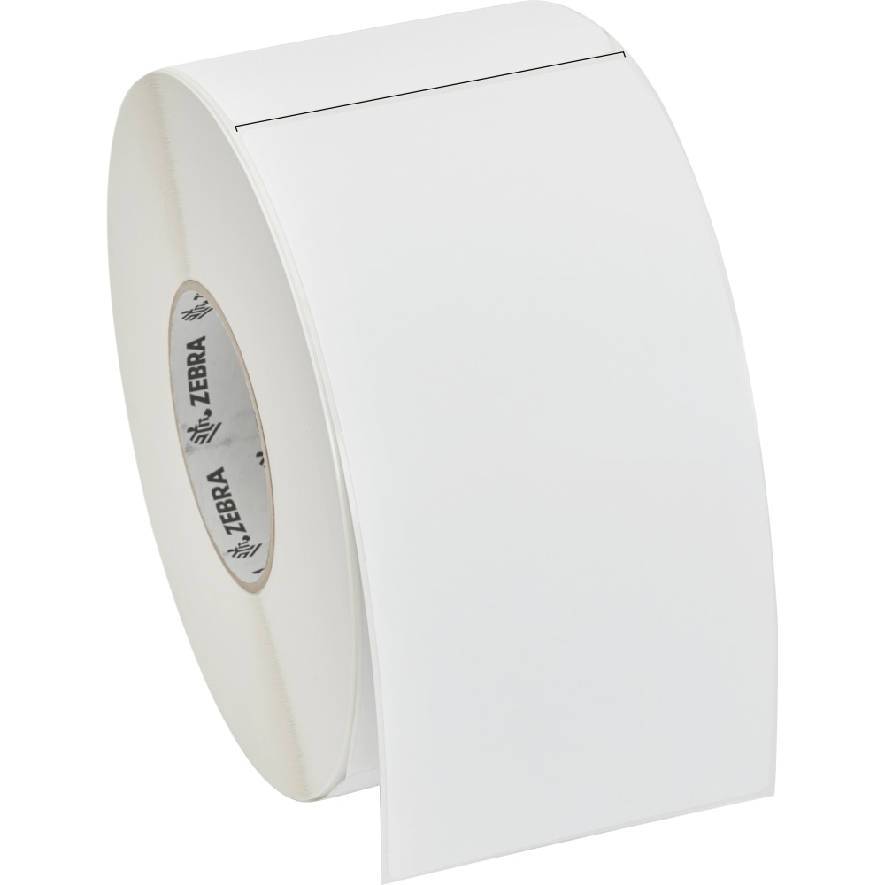 Zebra Z-Perform 1000D Multipurpose Label - 4inx 8in - Permanent Adhesive - Rectangle - Direct Thermal - Bright White - Paper - 750 / Roll - 4 Roll