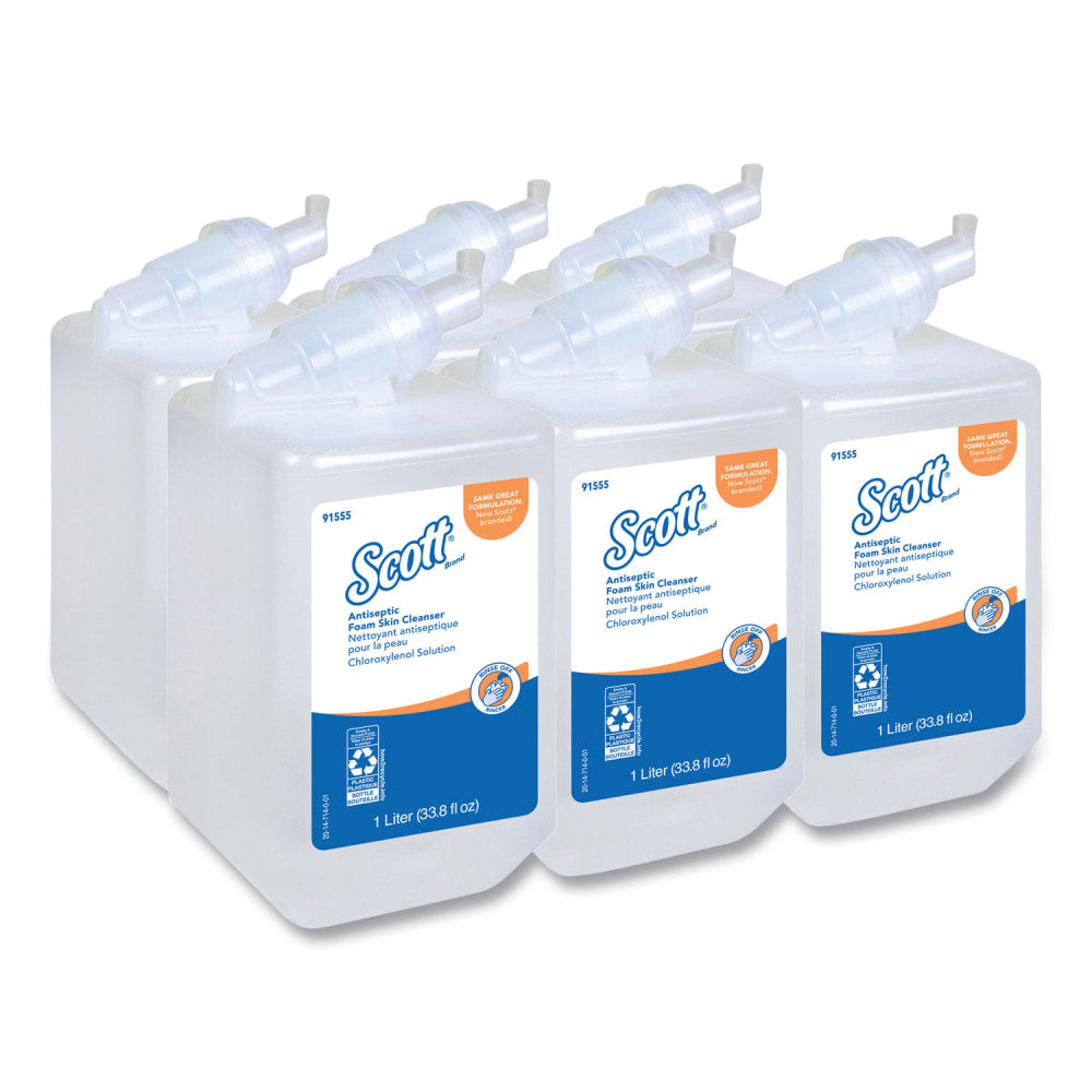 Scott Antiseptic Foam Skin Cleanser Refill, Unscented, 1,000 mL, 6/Carton